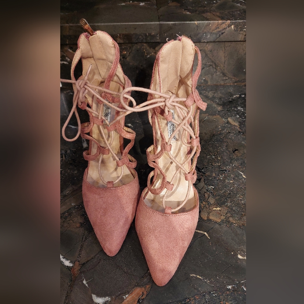 Cape Robin Pink Lace-Up Women's Heels